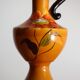 Poët-Laval flower vase, "Isabelle" model, in orange ceramic