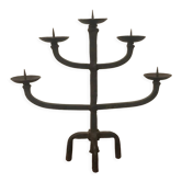 Brutalist wrought iron chandelier