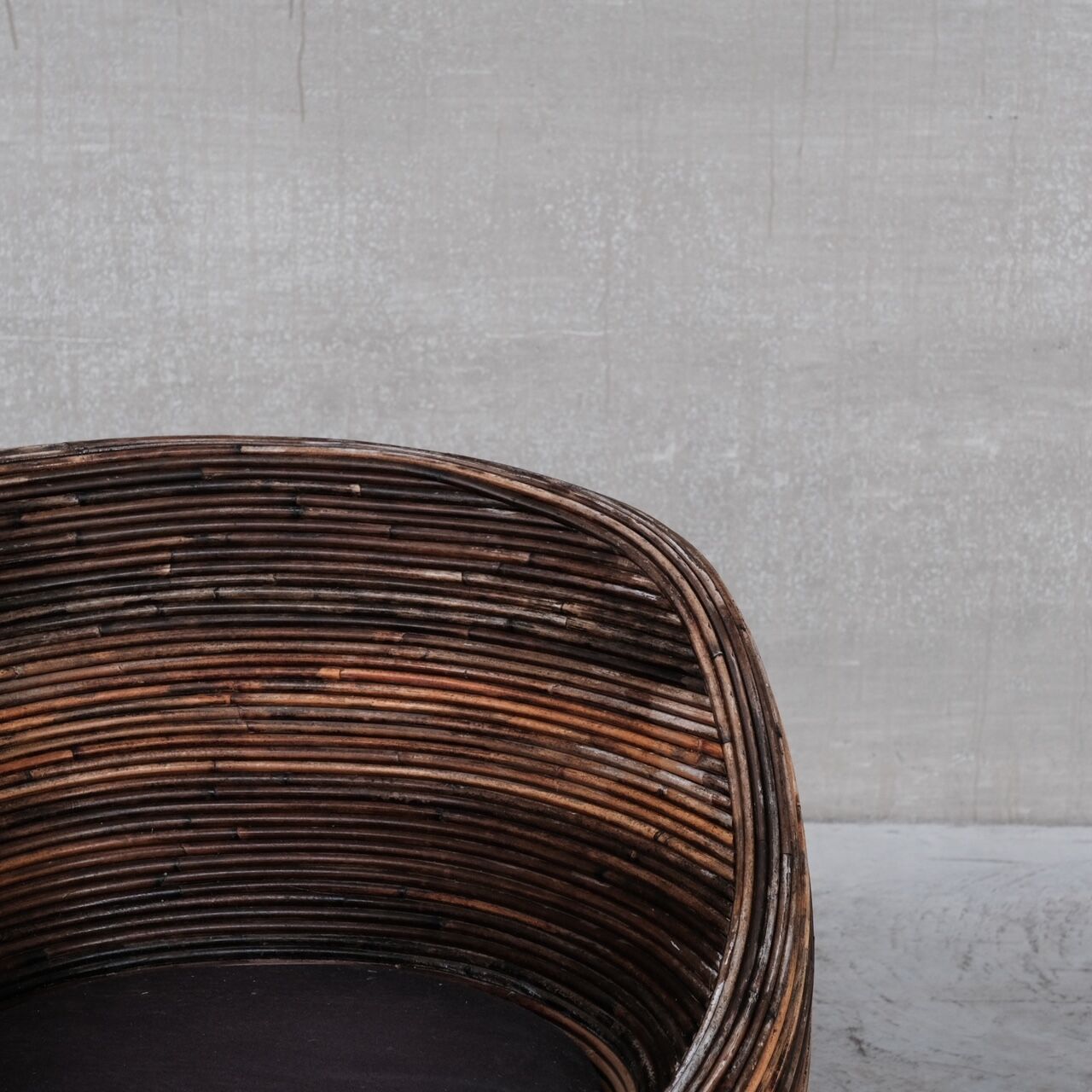 Mid-Century Italian Reed Lounge Chair