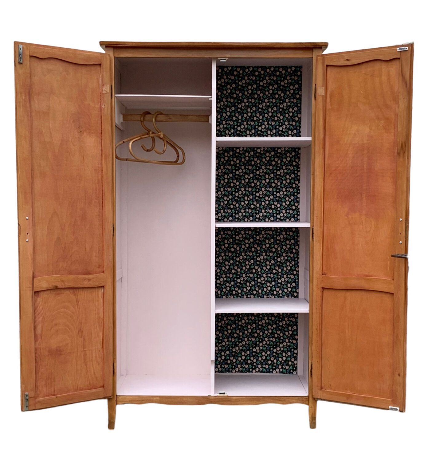 Parisian wardrobe vintage beech 1970