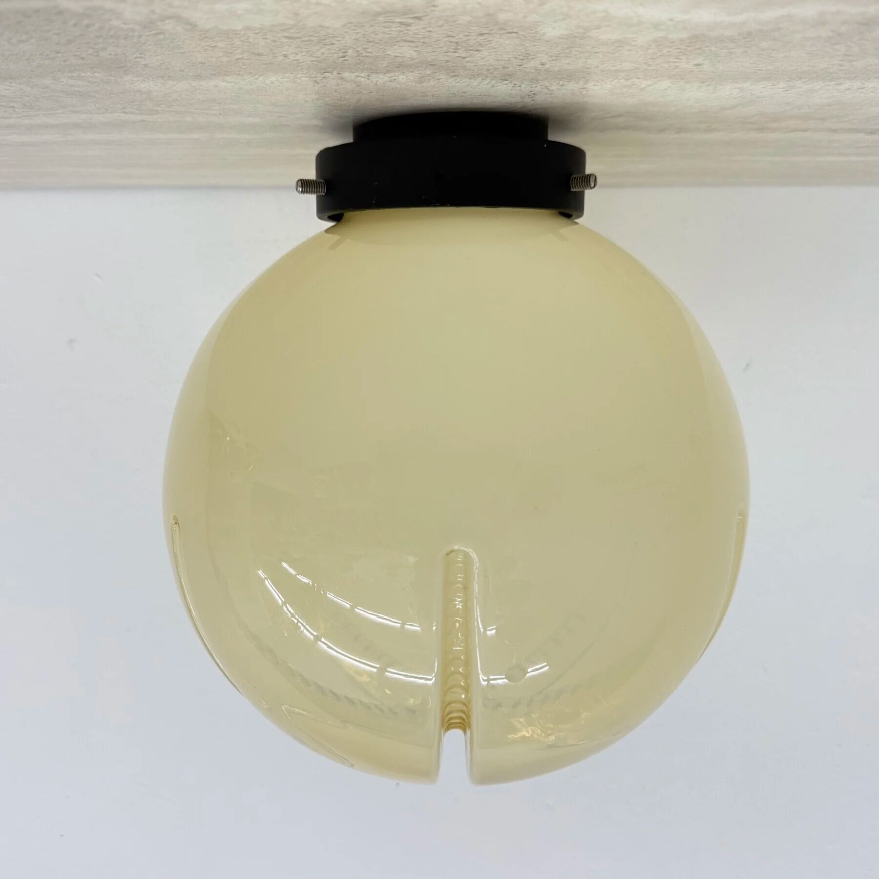 Mid-century Italian glass ceiling lamp, 1970s