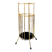 Vintage gold metal umbrella stand