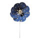 Flower wall sconce, 8 petals in rattan and art deco fabric