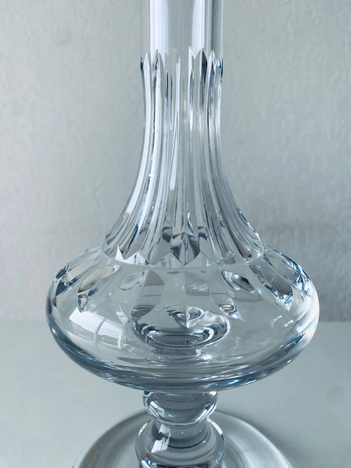 Crystal footed vase