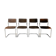 Series of 4 vintage tubular chairs 70