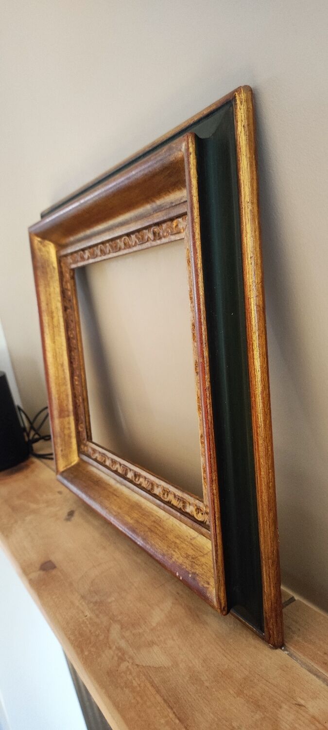 Cadre doré style barbizon en bois