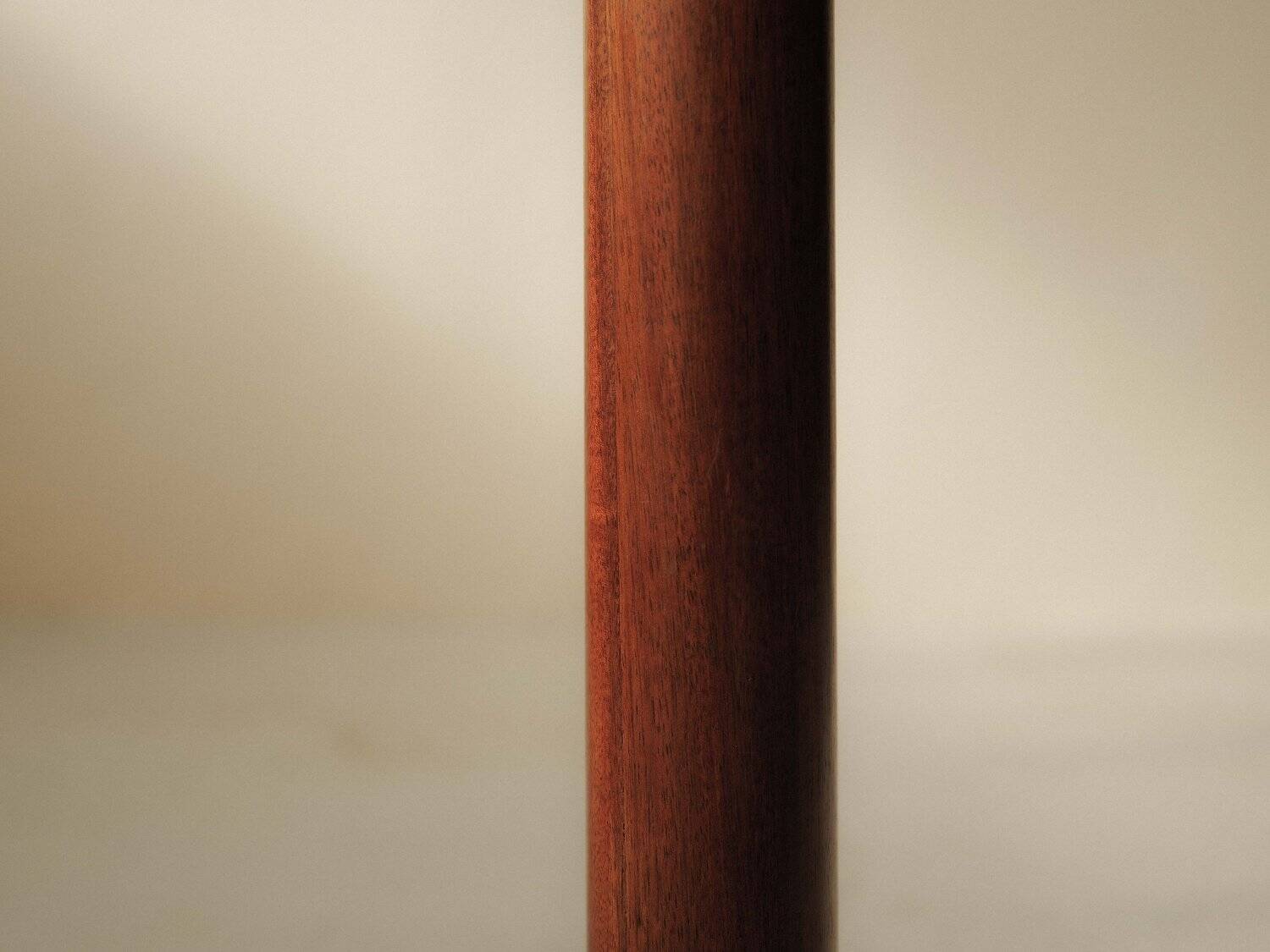 Art Deco floor lamp in mahogany and metal, 1930s