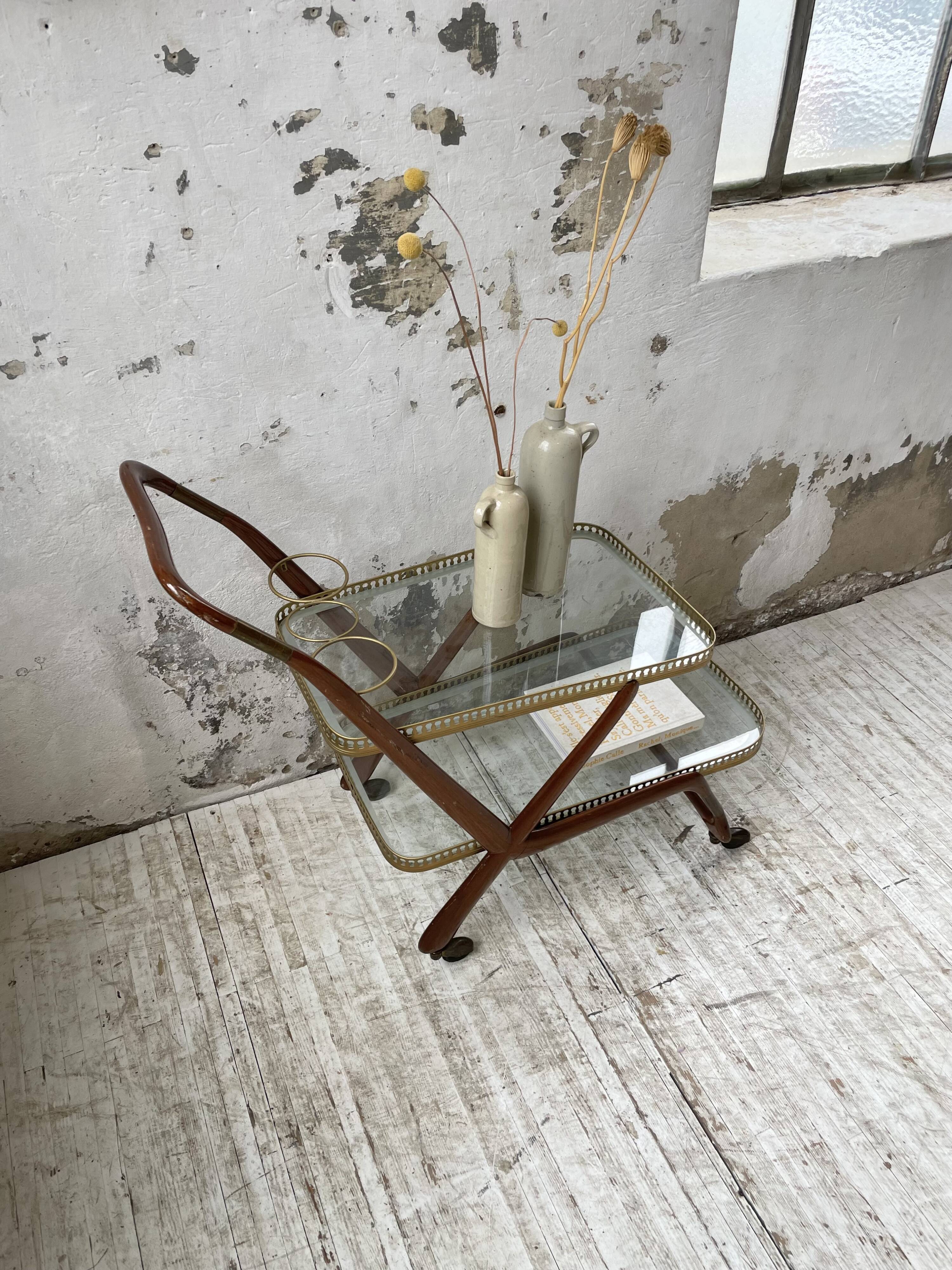 Italian Cesare Lacca style trolley, 1950s