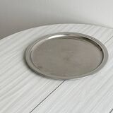 Round metal mirror tray