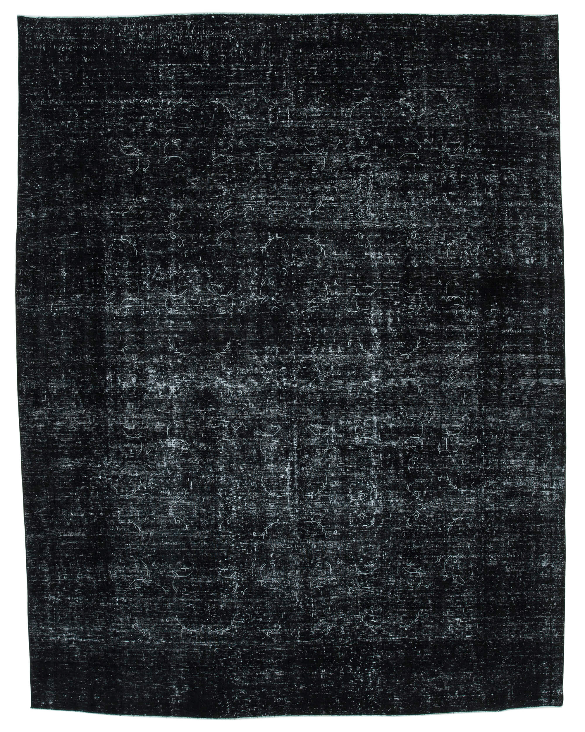 Handmade Persian Overdyed 285 cm x 369 cm Black Wool Carpet