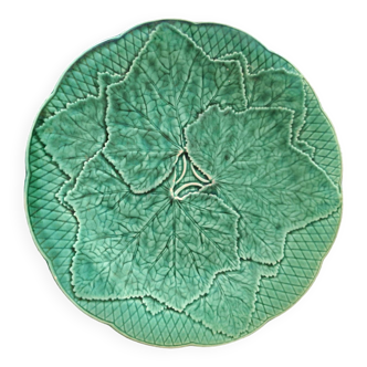 Green leaf plate from gien france