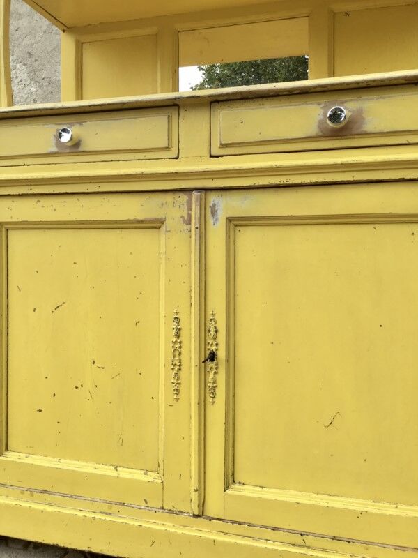 Yellow Parisian glass cabinet