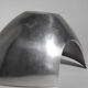 Polished Aluminum Asymmetric Contemporary Deep Bowl, Medium