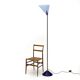 Floor lamp with a glass base and diffuser by Carlo Bartoli for Antonangeli, 1980s.