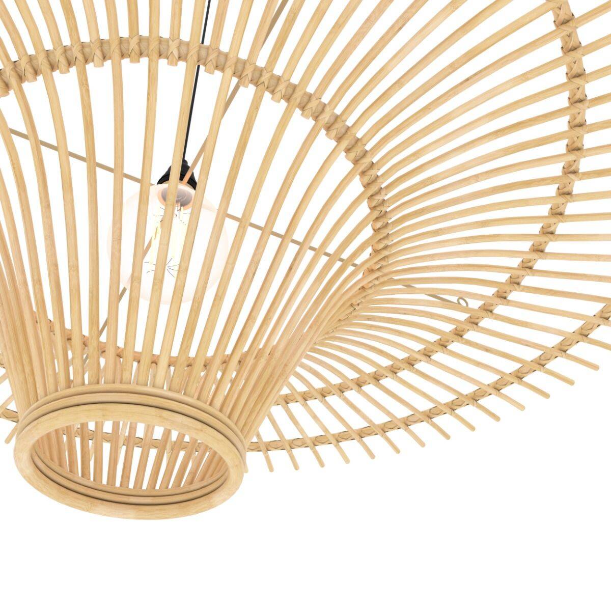 Grande suspension en osier