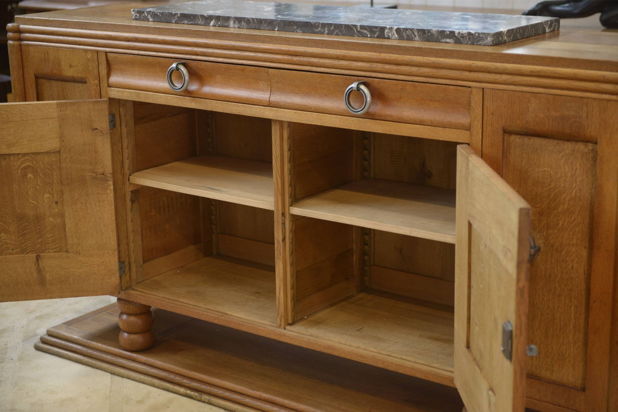 Oak buffet in the style of Charles Dudouyt, 1930s.