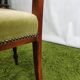 Set de 3 chaises anglaises velours vert