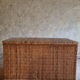 Vintage rattan trunk
