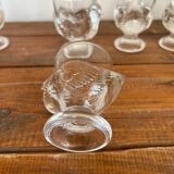 6 glass egg cups