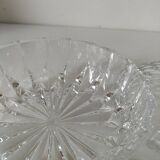 Large vintage pressed glass candy box – diamond pattern