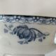 Vegetable dish U&C Sarreguemines with handles, Royat model in blue decoration.
