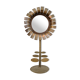 Brass mirror in flower shape, 9.5cm