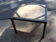 Industrial-style steel and wood coffee table or side table