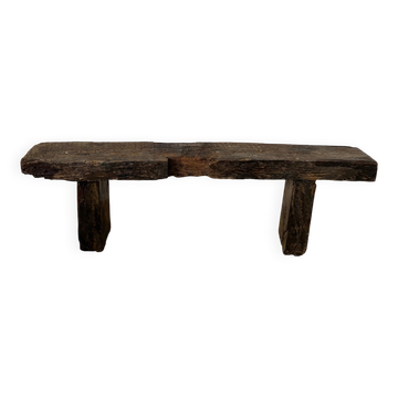 Wooden wabi-sabi bench