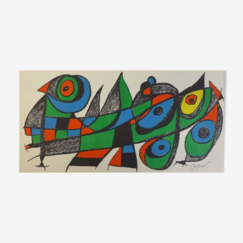 Lithographie originale Joan Miro, Miro sculpteur, Japon, 1975