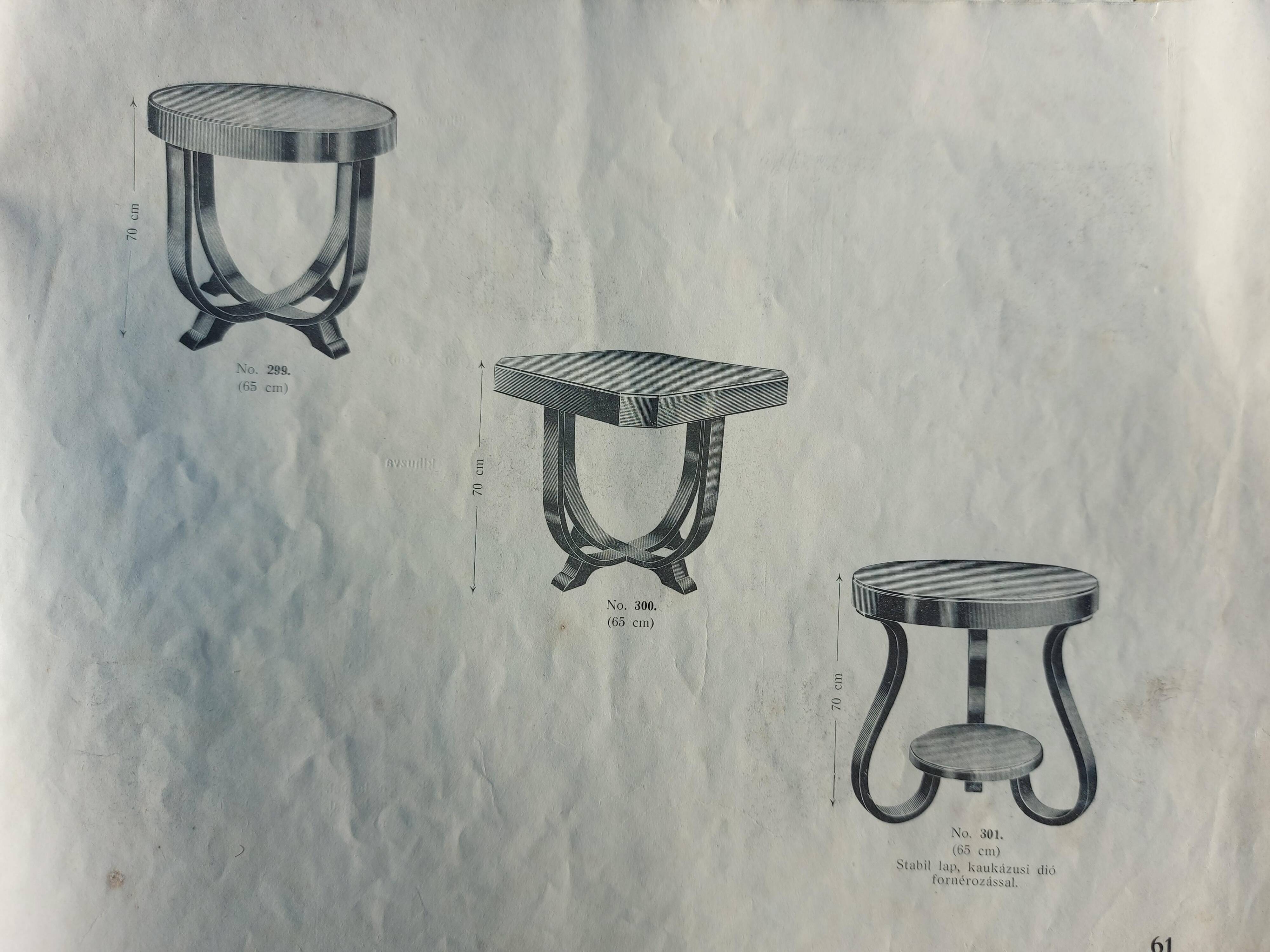 Table basse Tulipe Art déco no.301 par Thonet Debrecen