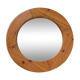 Scandinavian round mirror in solid pine