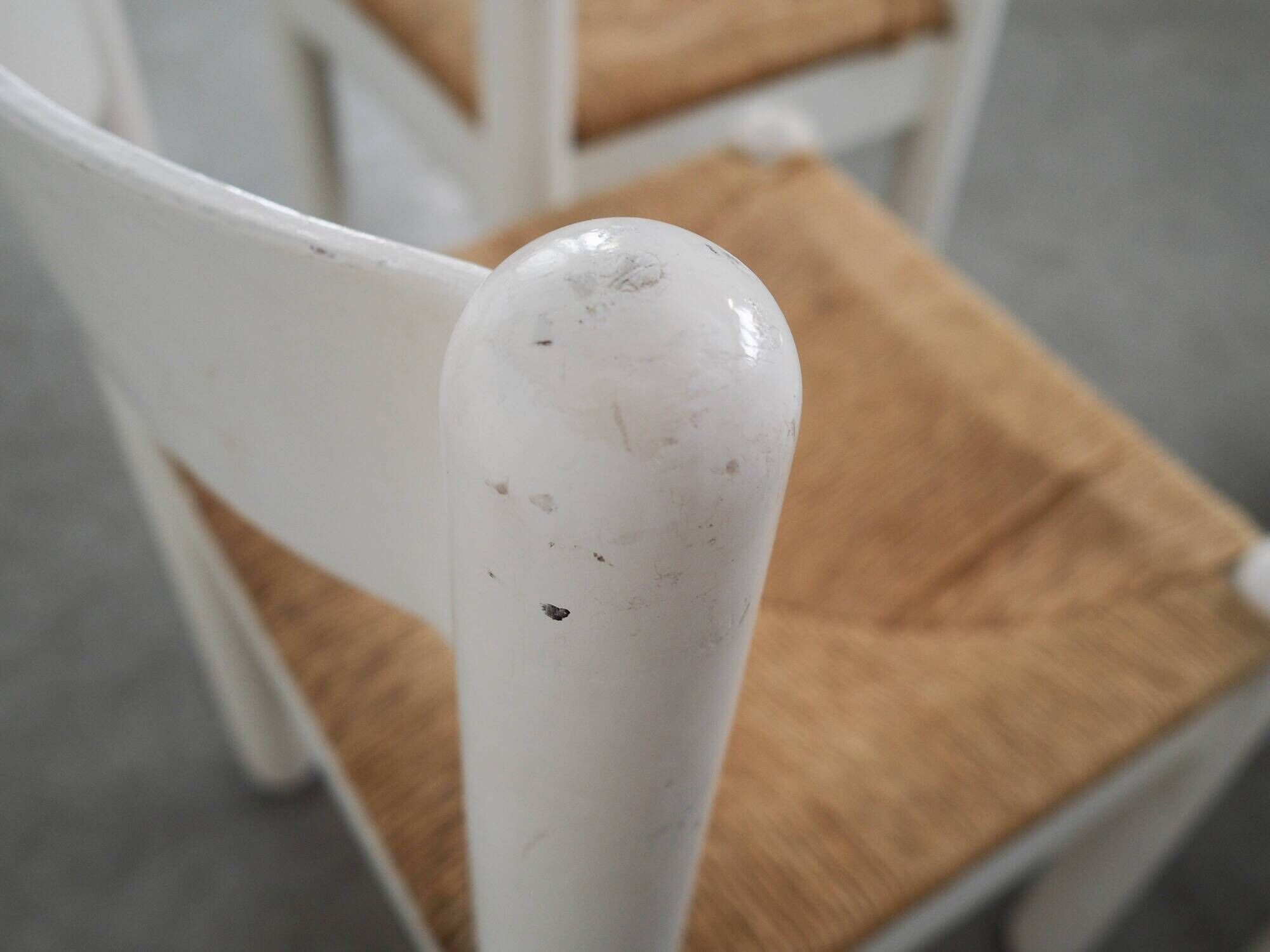 Set of four beechwood chairs, Italian design, 1980s, made in Italy