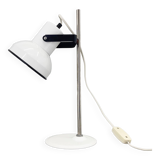 Mid-century White Metal Table Lamp, Czechoslovakia