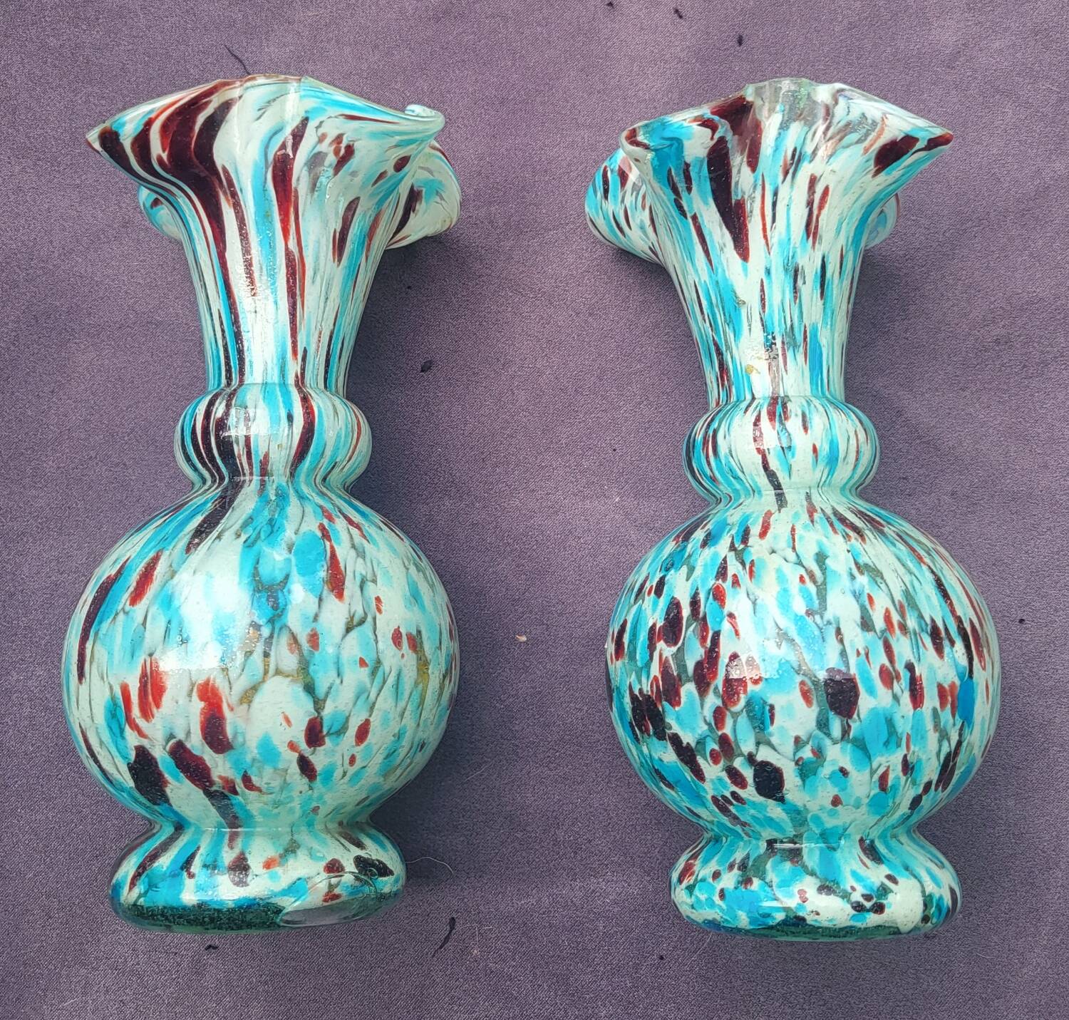 Paire de vases modèle Pervenche  Legras