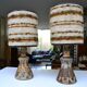 Pair of bedside lamps by Jean-Claude Courjault, ceramic, 1970s.