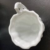 Set of 4 white porcelain teacups