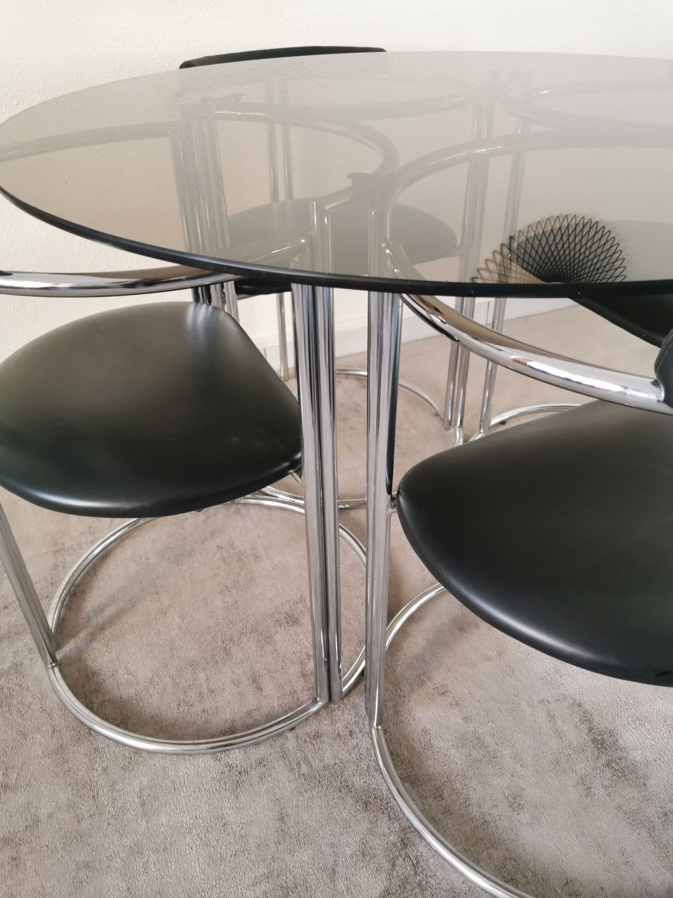 Bauhaus-style dining set from the 70s