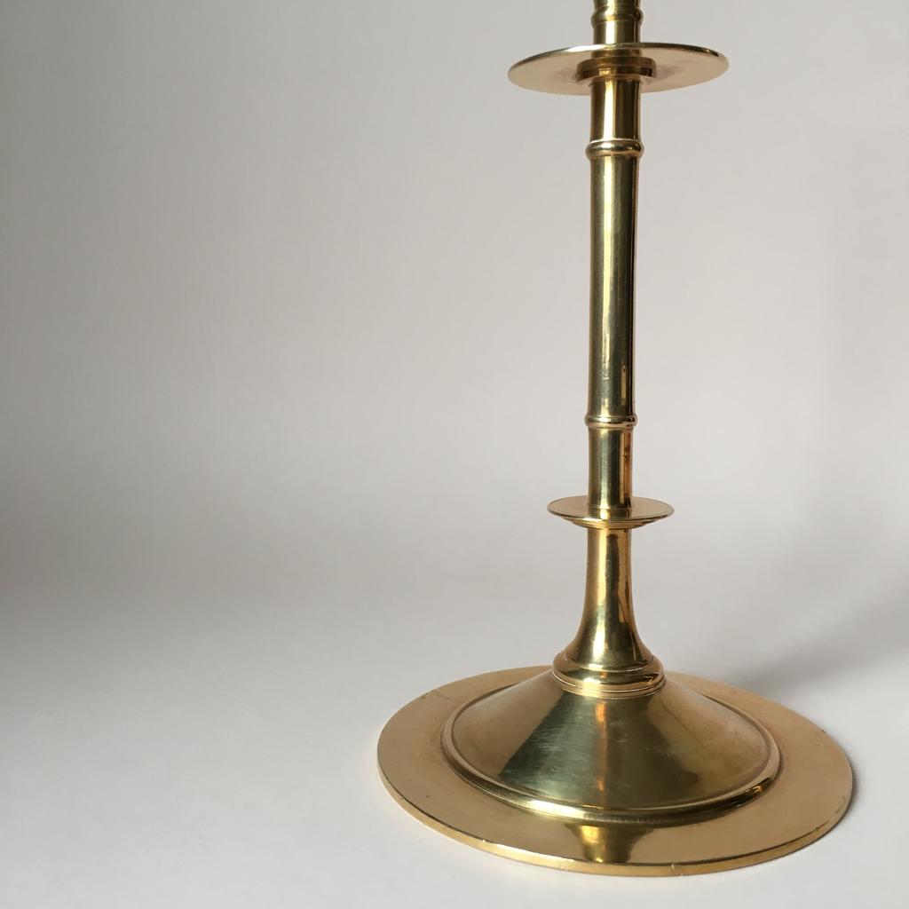 Vintage brass candle holders from Grillby Metallfabrik, set of 2
