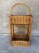 Vintage wicker bottle rack