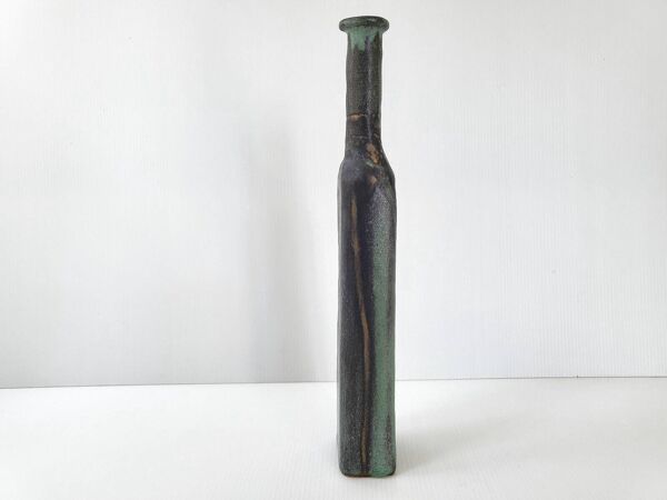 Vase bouteille vintage gres ceramique 1960 signature dlg la borne 60s 1960s
