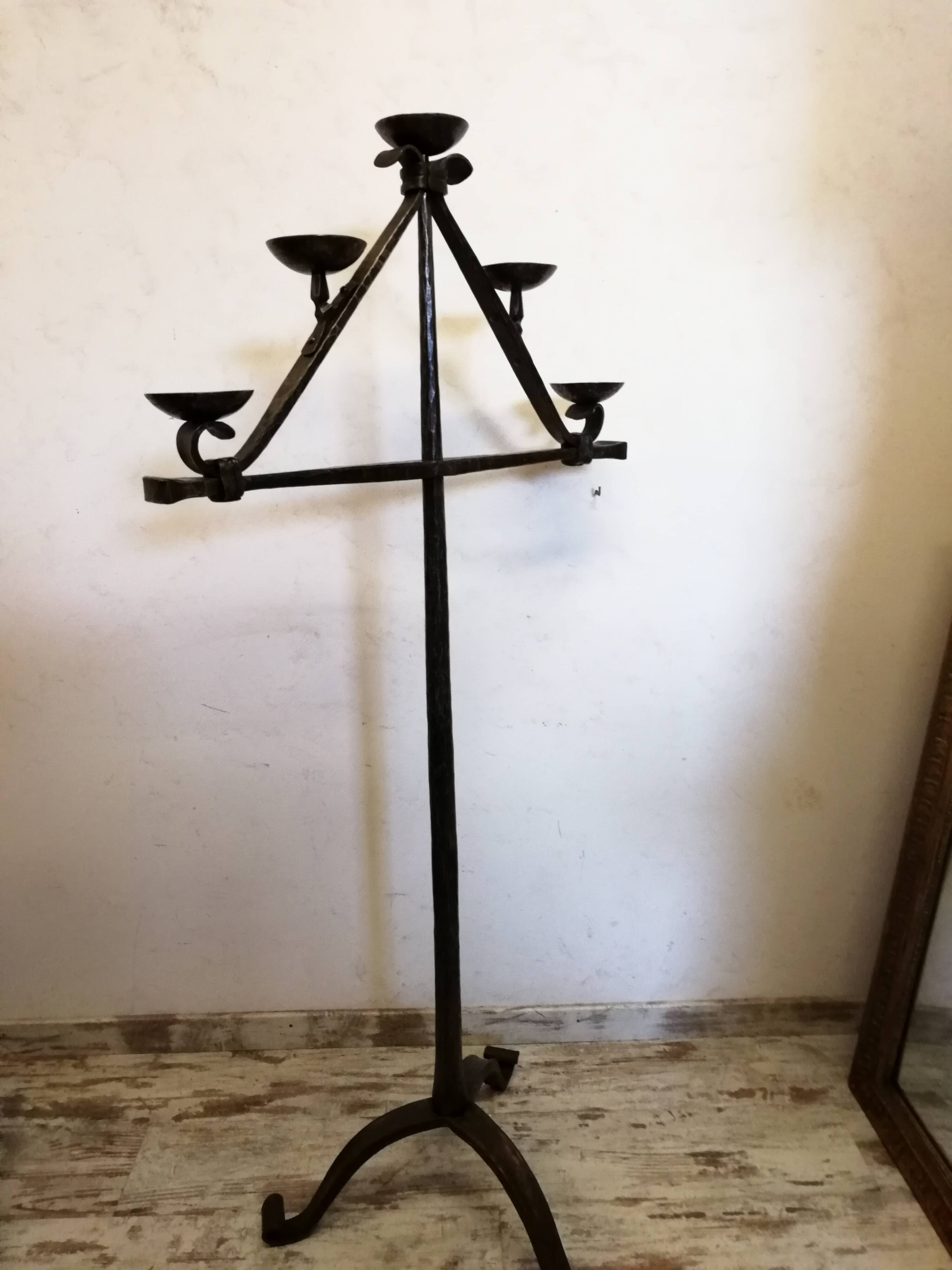 Wrought iron candelabra