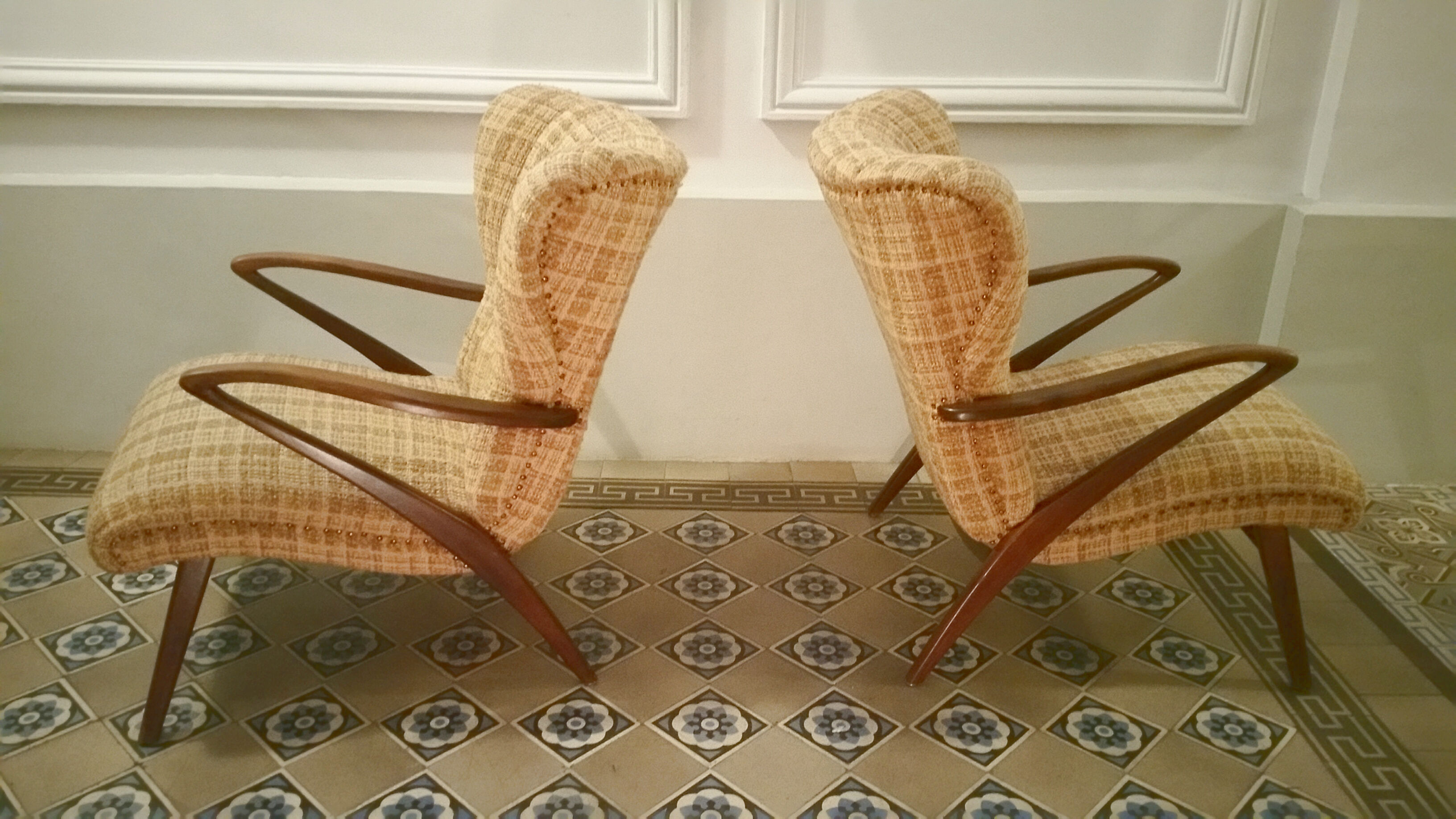 Pair of Chair Zig Zag vintage 50 60 year