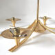 Vintage suspension chandelier 6 gilded and opaline lights