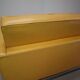 Florence Knoll two-seater sofa in mustard yellow leather, 1970