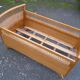 Baby cot in oak and wicker