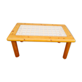 Italian pine and glass coffee table