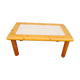 Italian pine and glass coffee table
