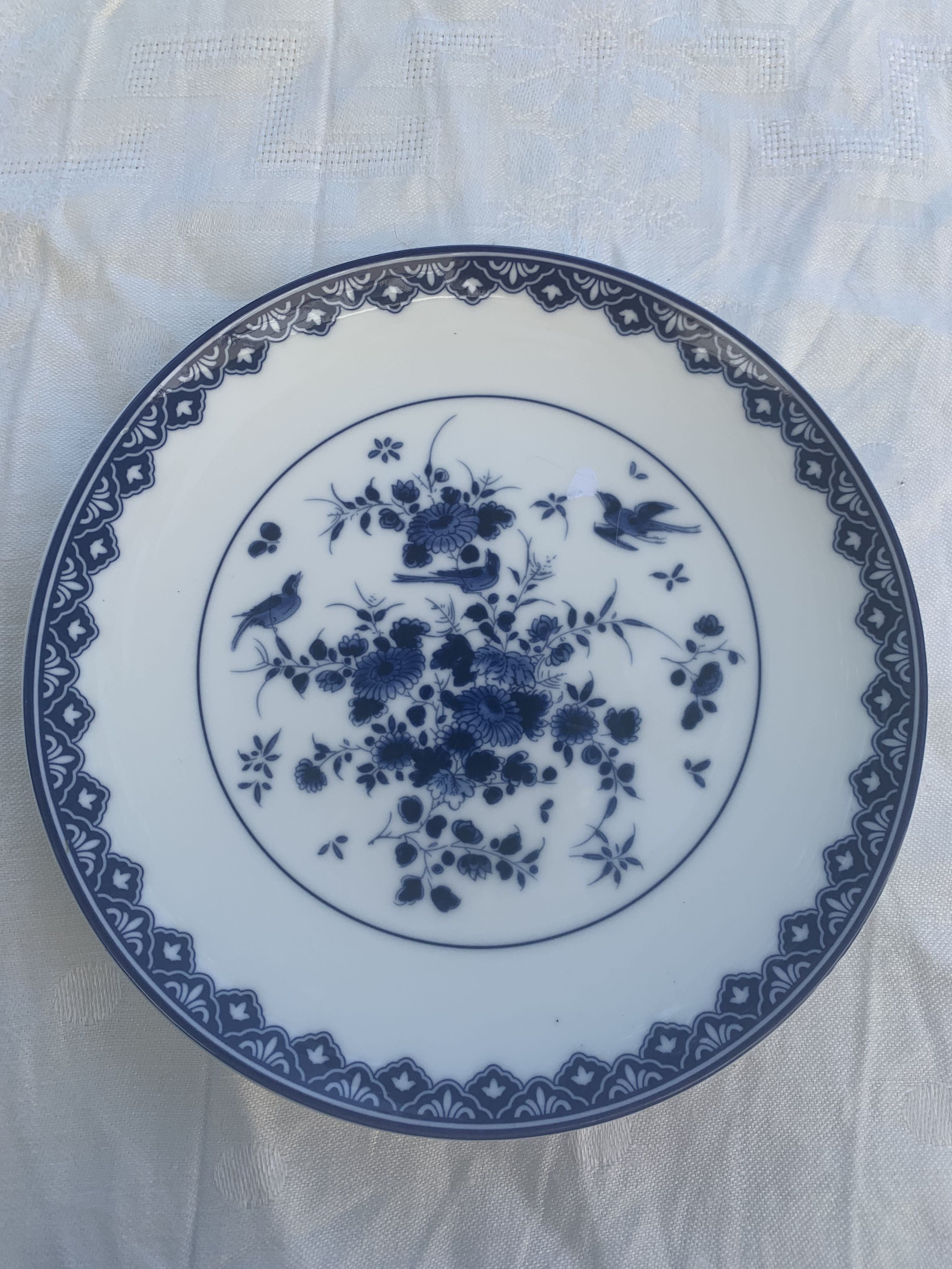 Plate of delft blue collection in porcelain ruks vintage museum