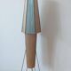 Rare Midcentury Rocket Floor Lamp, Metal and Straw, German Design