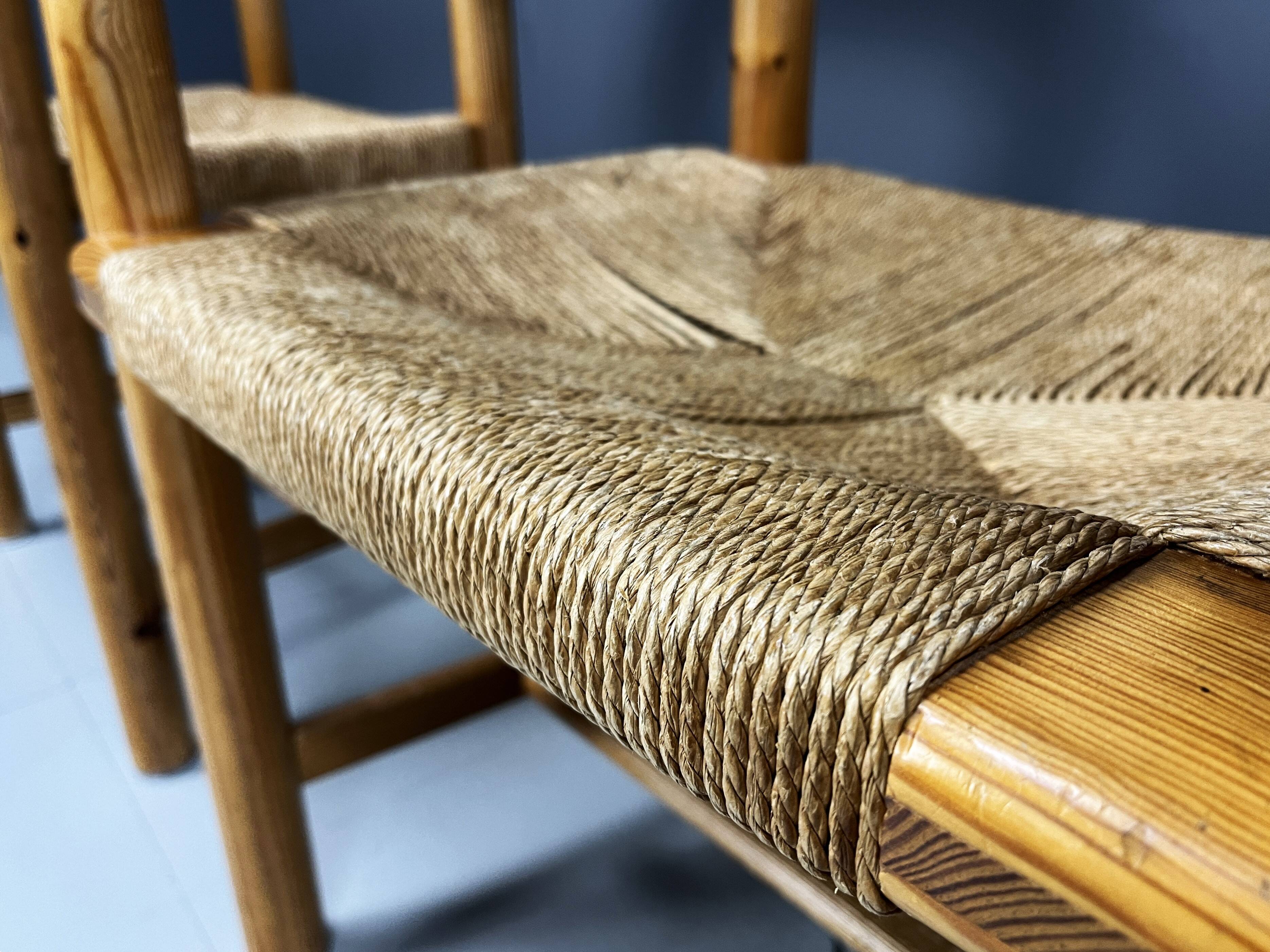 Rainer Daumiller pine wood dining chairs for Hirtshals Savvaerk - set of 4 - 1970s